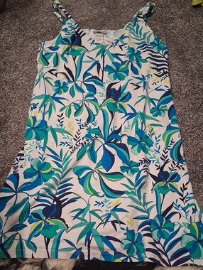 Tommy Bahama Blue, Teal & White Tropical Women's Swim Coverup